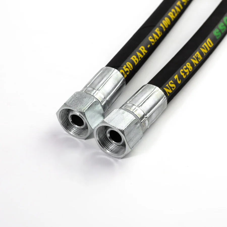 Рукав РВД DIN 2SN P=250 d=16 L=1 410 DK- (Г) 27x1.5 [S32] DK- (Г) 27x1.5 [S32] — купить в Москве